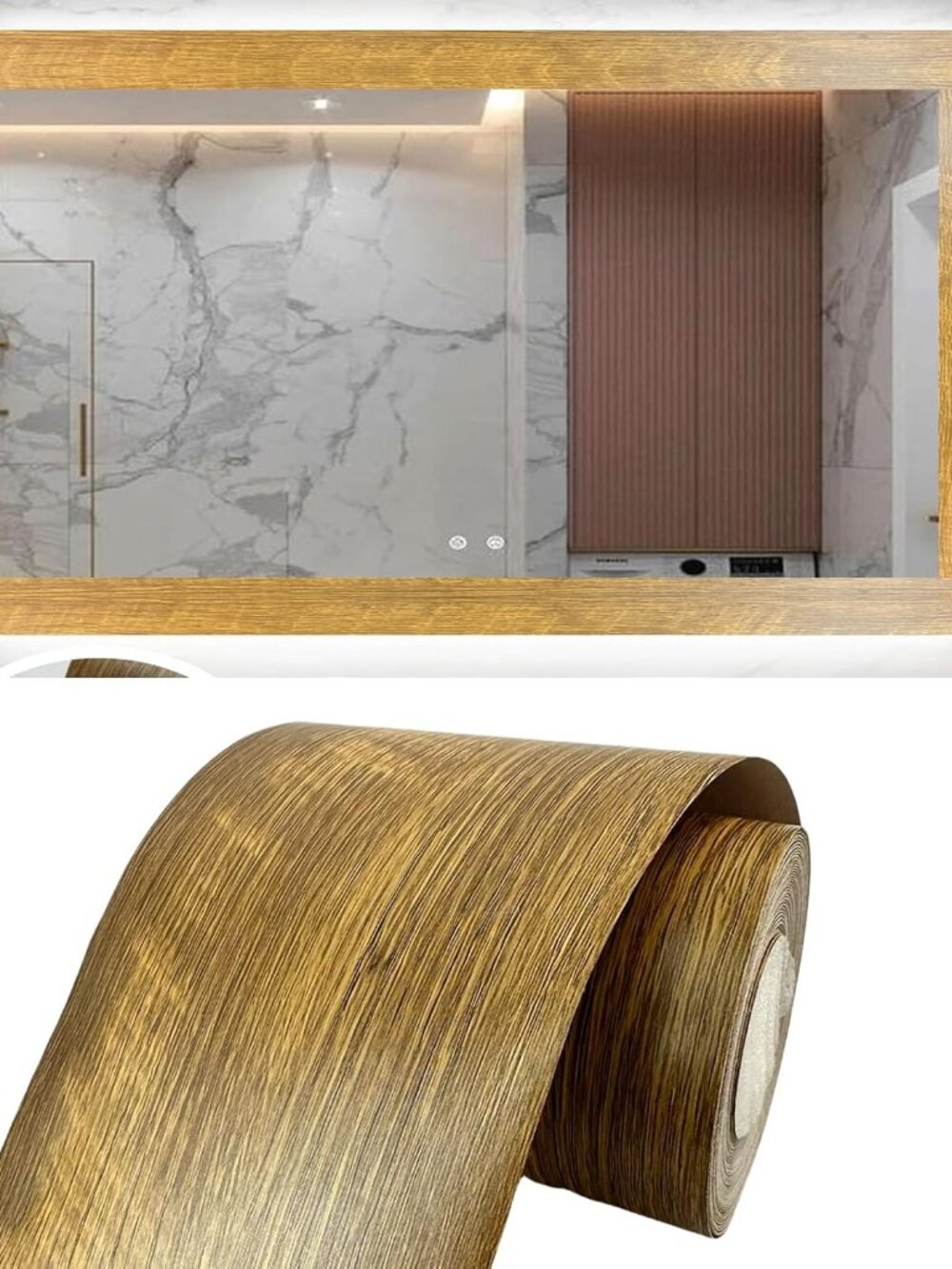 10M Black Wood Grain Removable PVC Waterproof Border Wall Decor Removable Self A